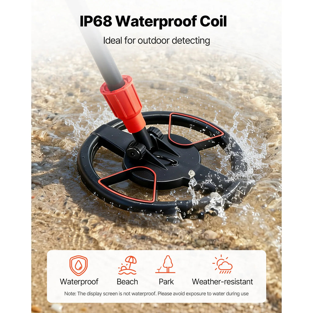 6" Adjustable Metal Detector With LCD Display