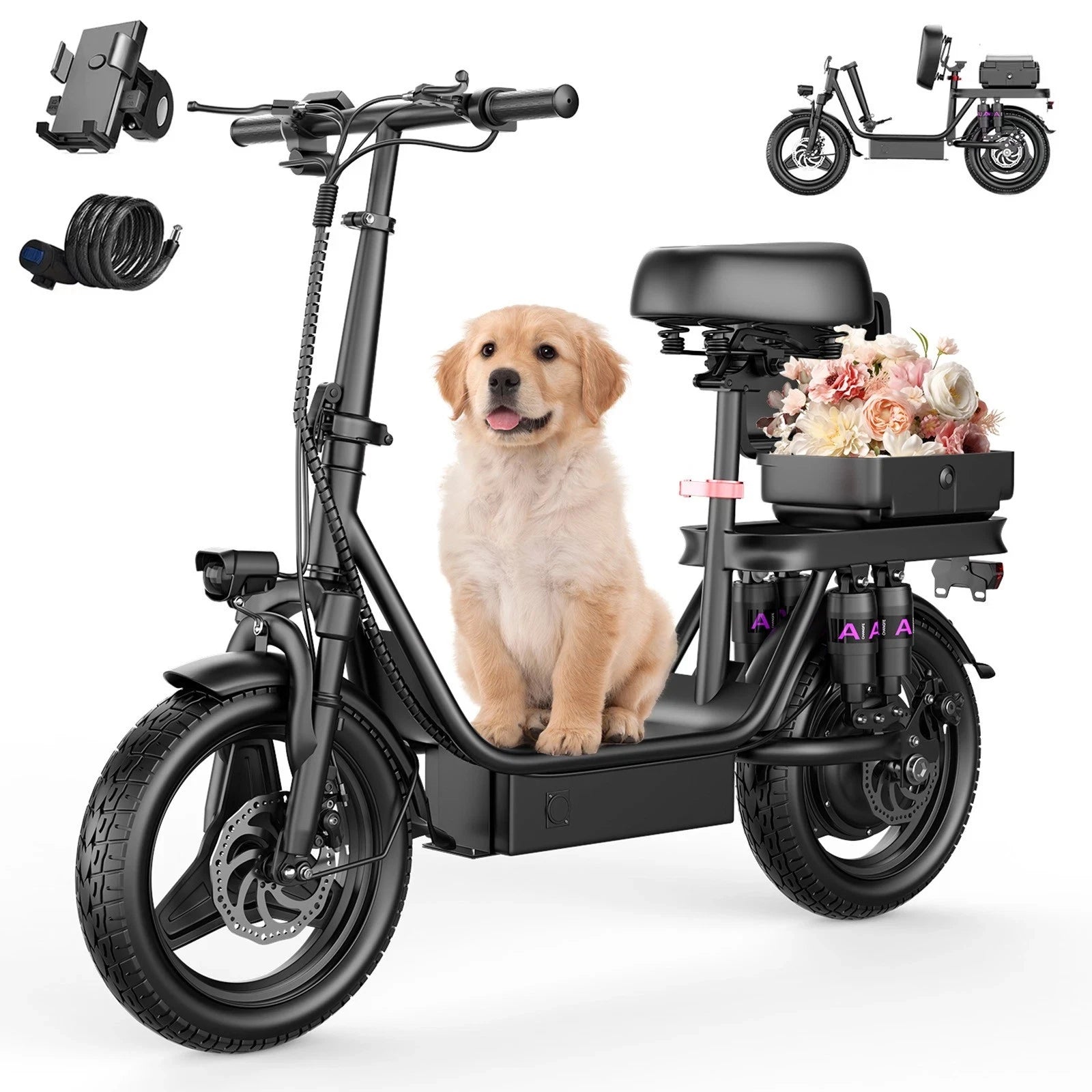 Folding Electric Scooter With 14" Tires