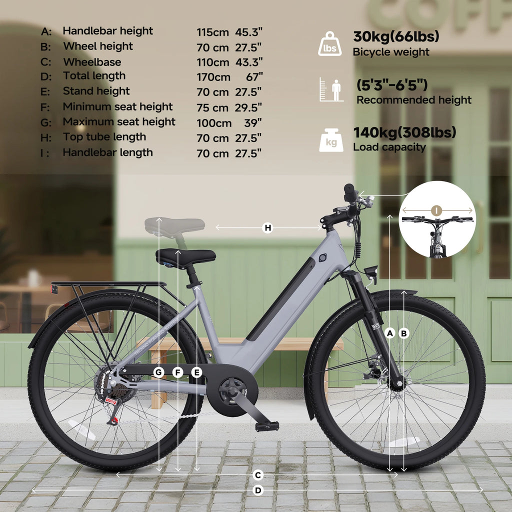 26" Electric 7-speed Bike For Adults