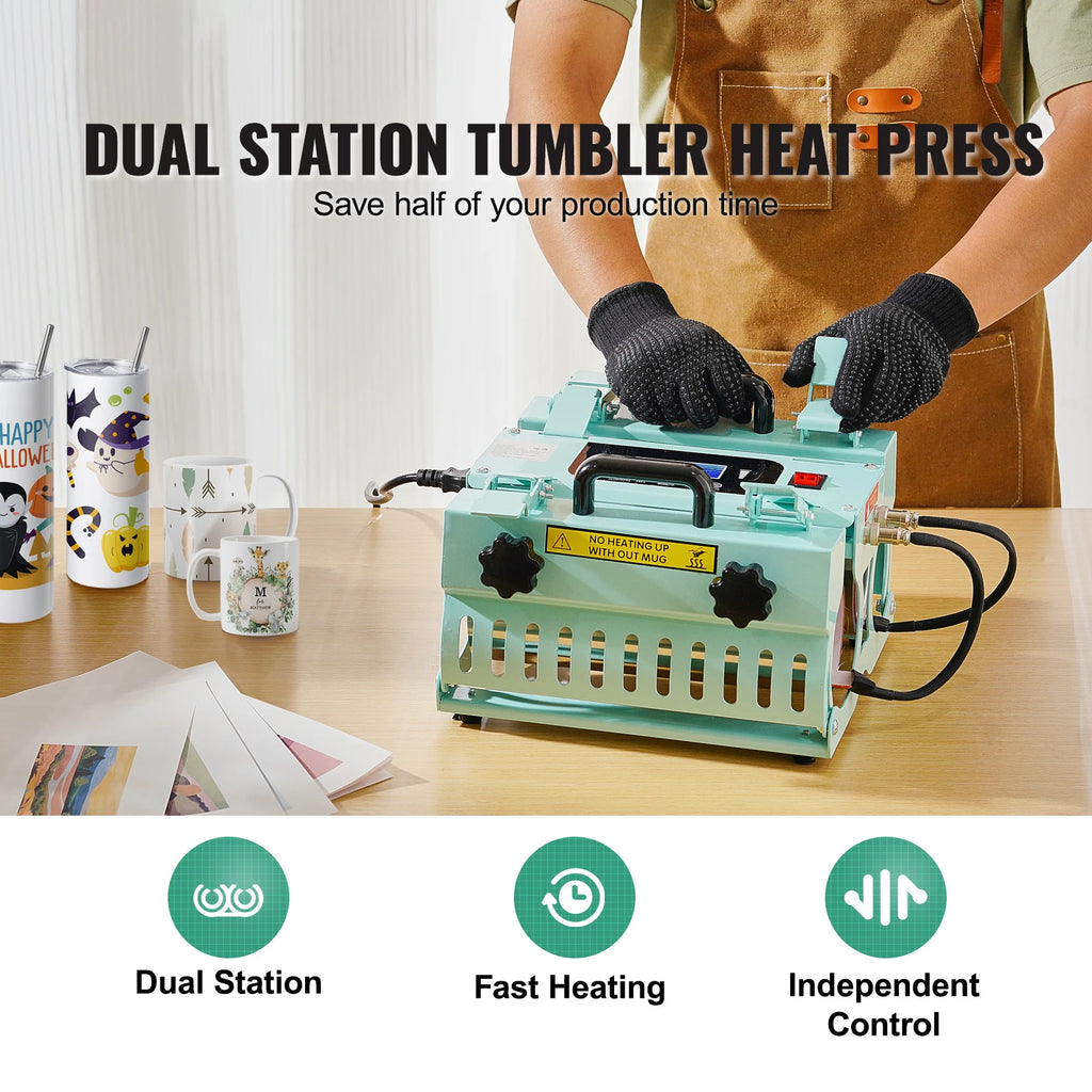Tumbler Heat Press Machine 2 Station 11-30oz