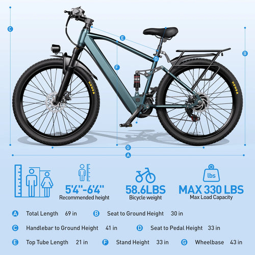 26" 24" Electric Mountain Bike