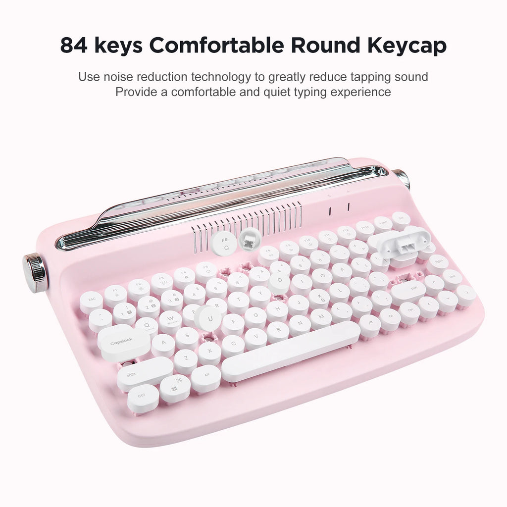 Retro Wireless Typewriter Keyboard