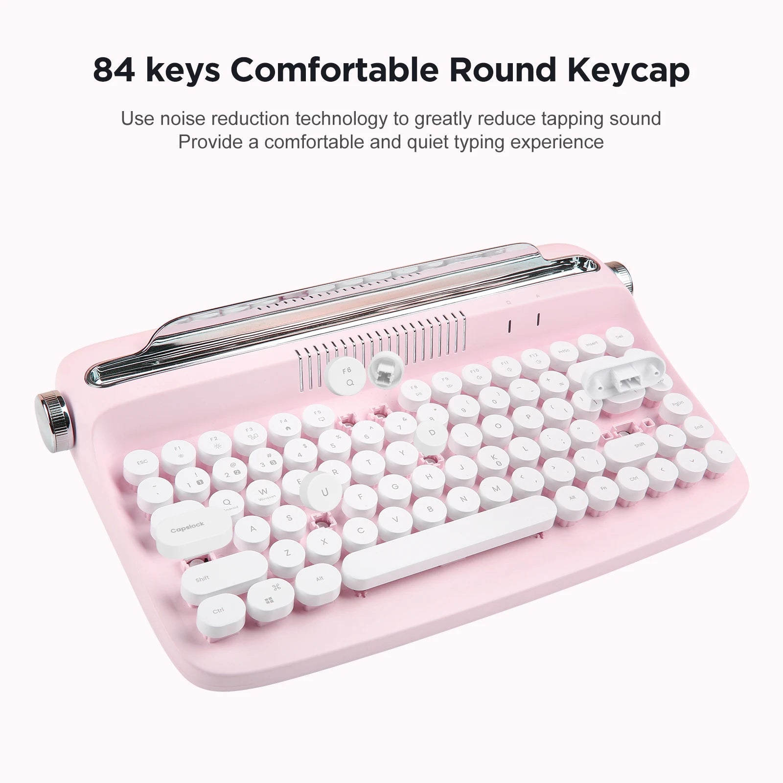 Retro Wireless Typewriter Keyboard