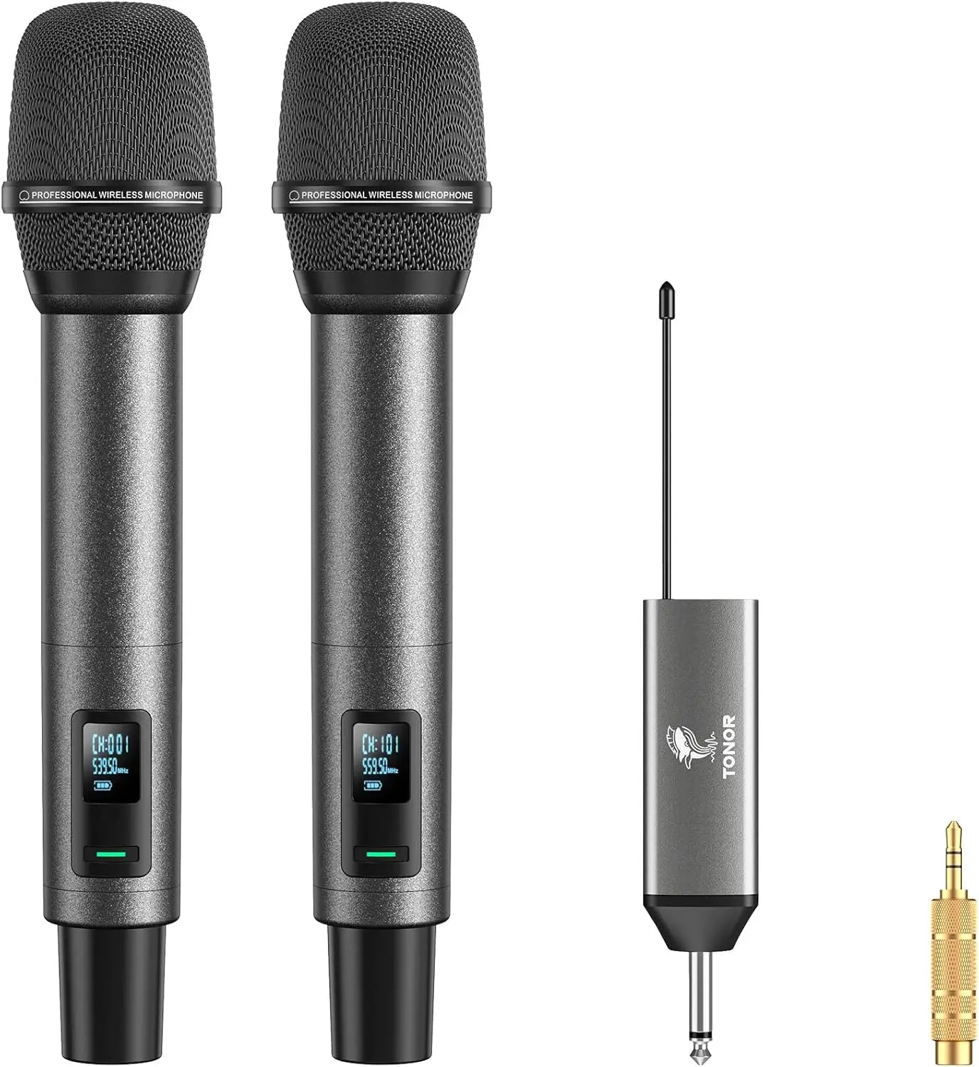 UHF Rechargeable Wireless Microphones, 2-Pack