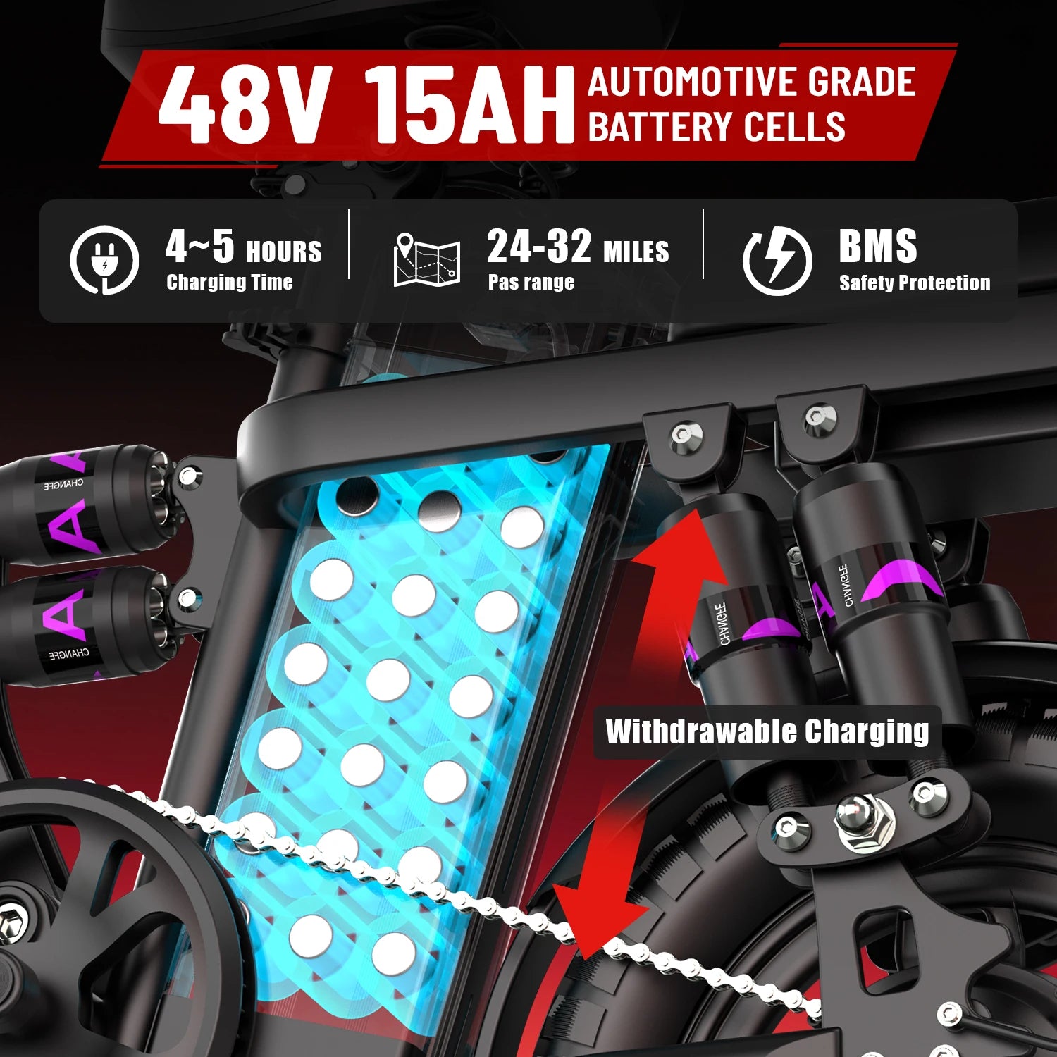 500w Foldable Adult Electric Bike