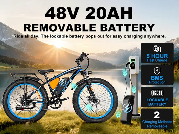 26" 1000w Electric Bike for Adults