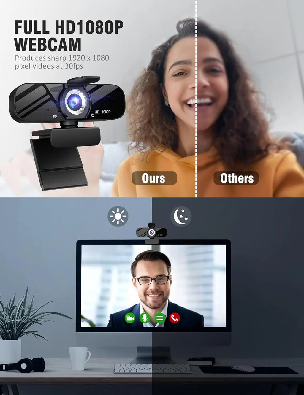 HD Webcam With Microphone and Streaming