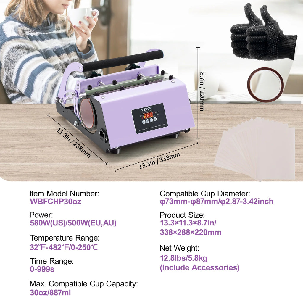 Tumbler Heat Press Machine 2 Station 11-30oz