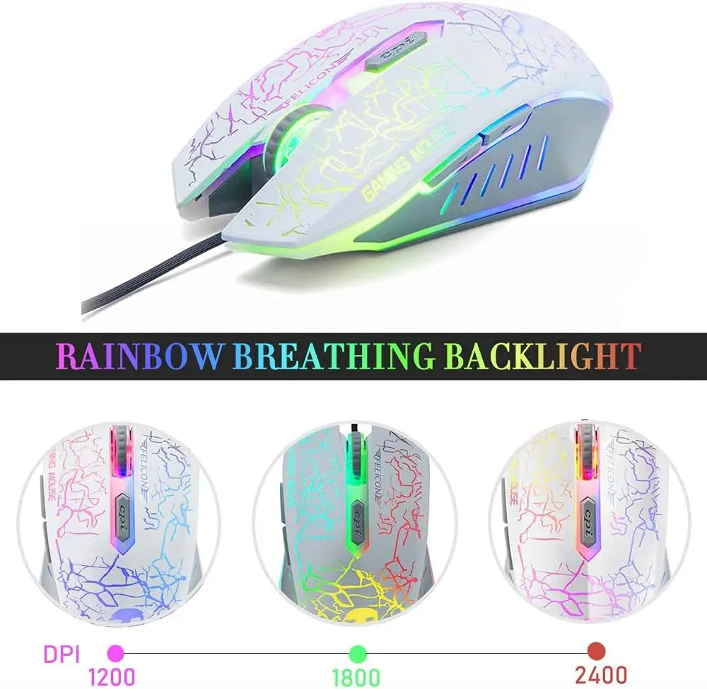 4 in 1 Gaming Set Keyboard&Mouse&Headset&Mouse Pad