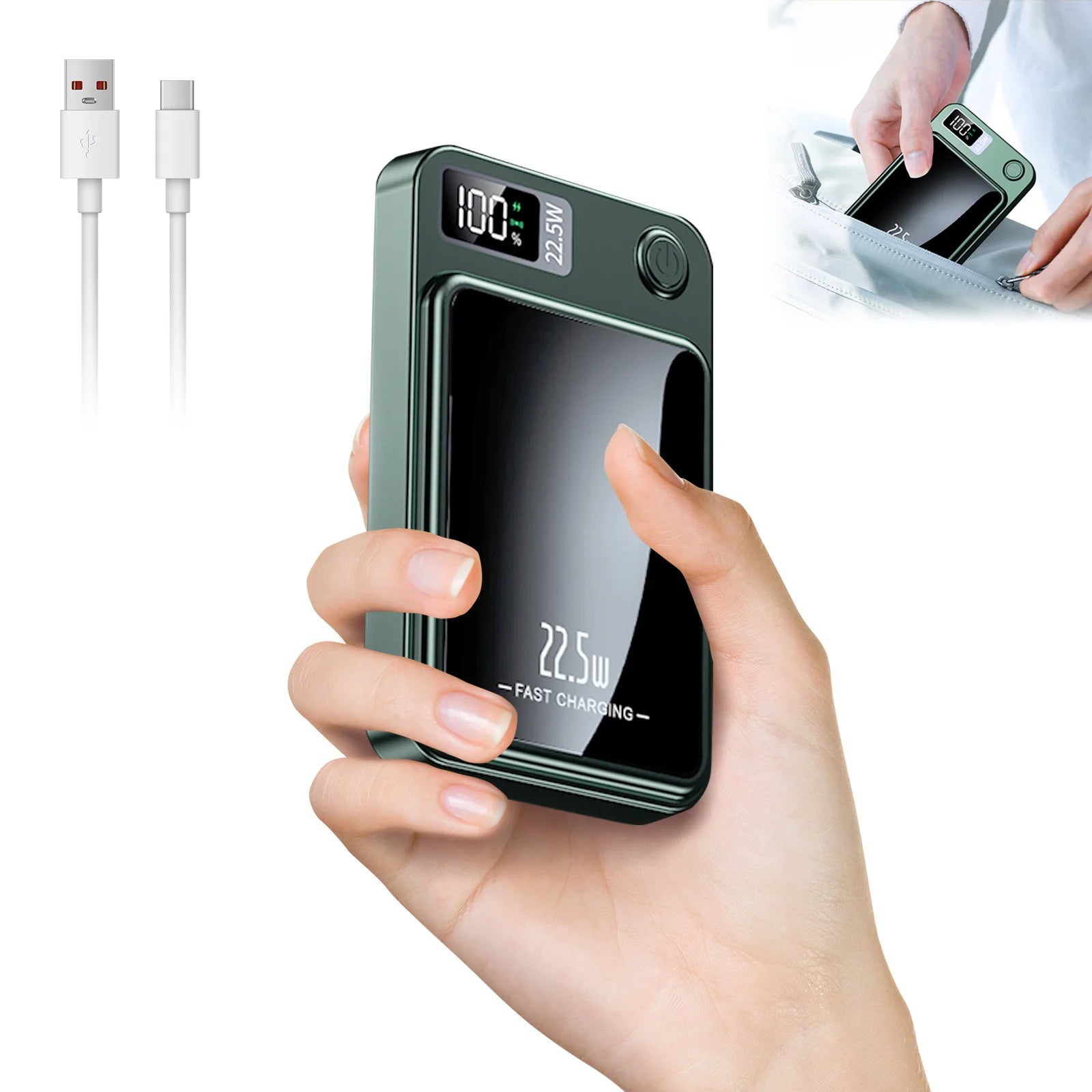 Fast Charging Magnetic Wireless Power Bank For Iphone