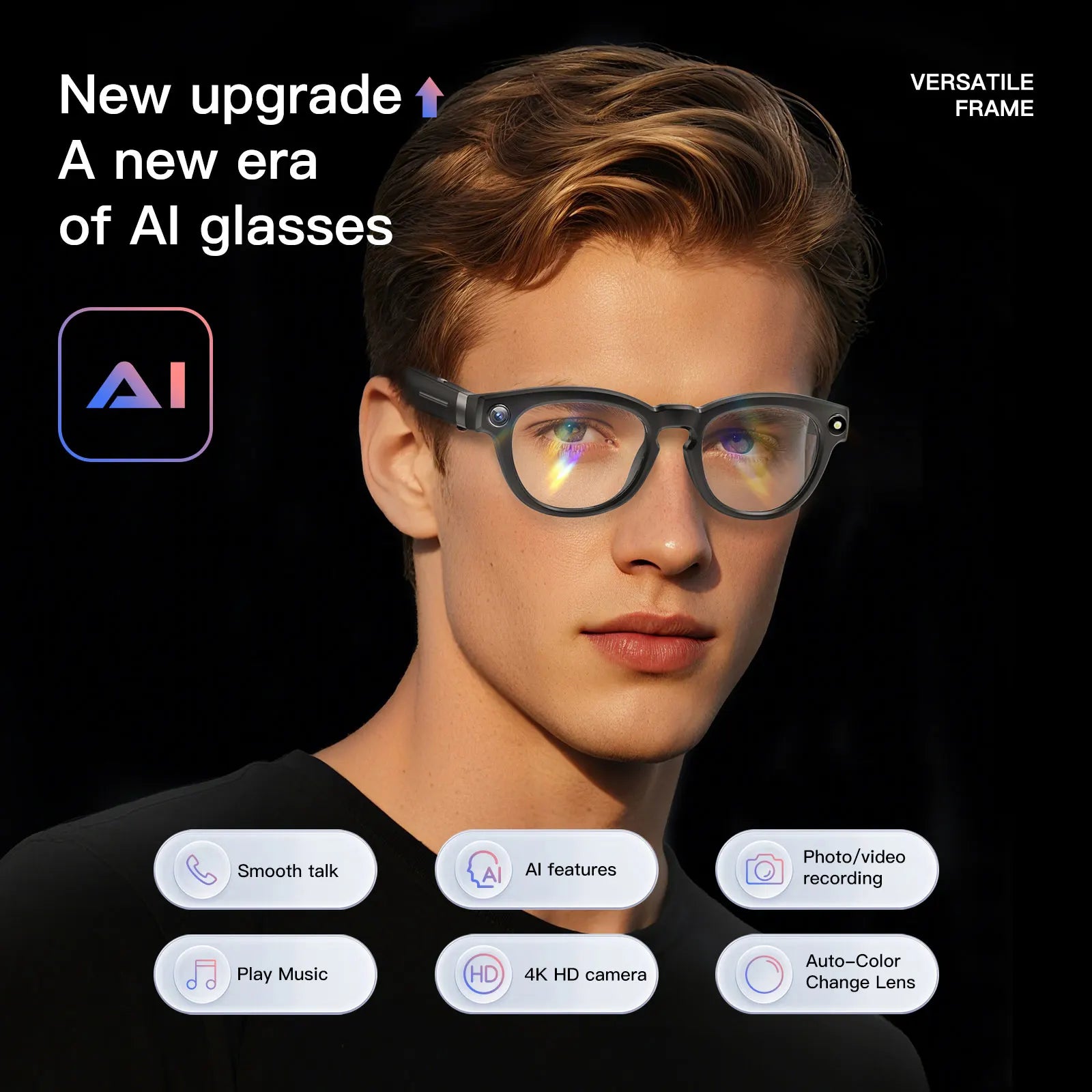 Smart Glasses  With AI Voice Translate