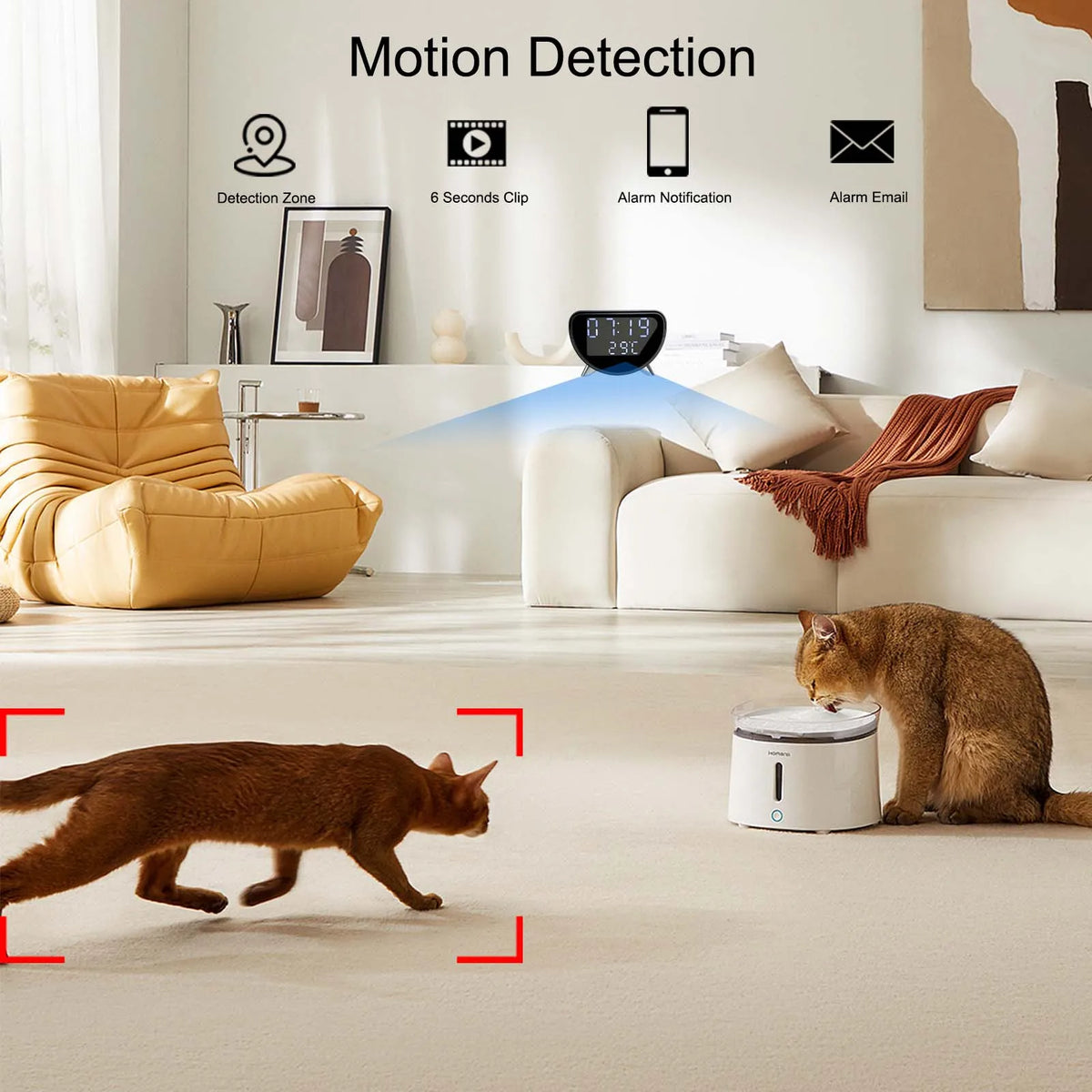WiFi Clock Camera with Wireless Charging