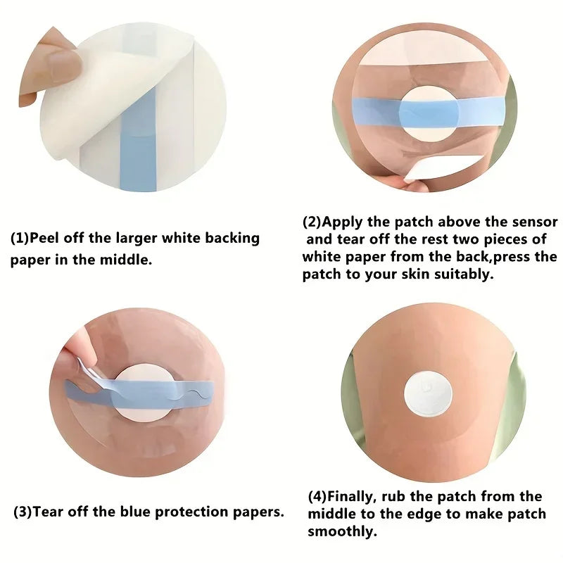 Sensor Stickers: Waterproof, 14-Day Wear Adhesive Patches, Hypoallergenic, Latex-Free