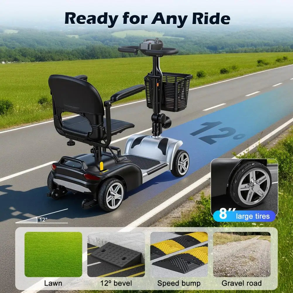 4 Wheel Foldable Mobility Scooter for Adults