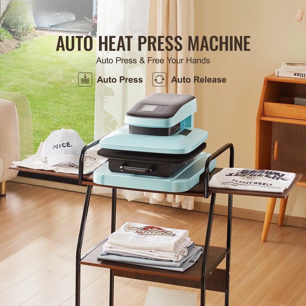 Auto Heat Press Machine 15x15in for T Shirts