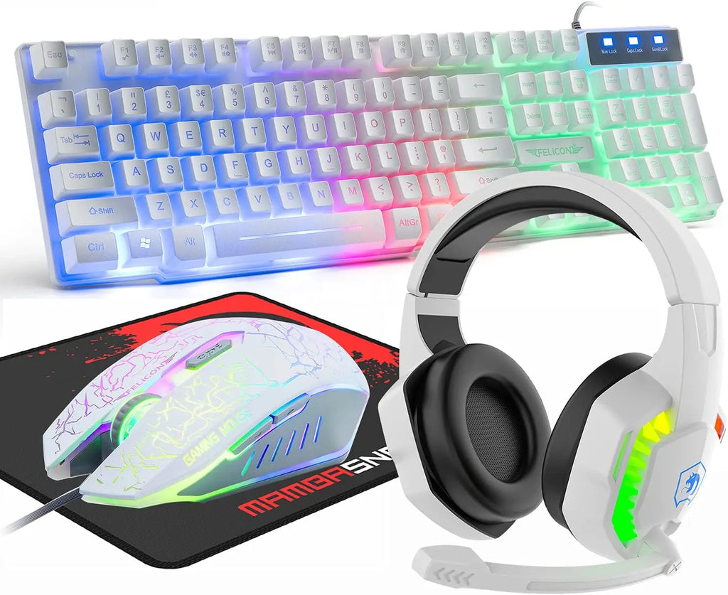 4 in 1 Gaming Set Keyboard&Mouse&Headset&Mouse Pad
