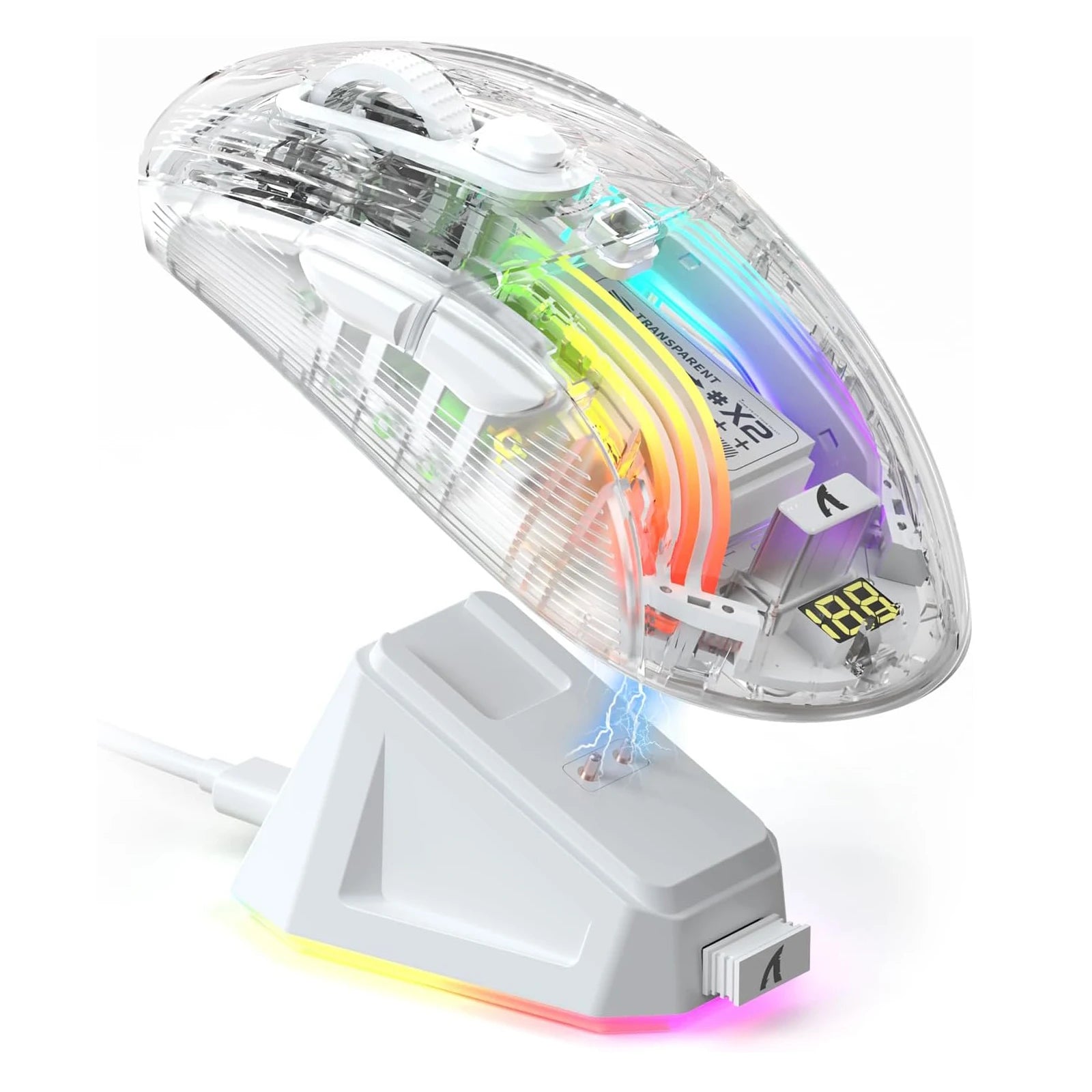 Wireless Gaming Mouse With RGB Charging Dock