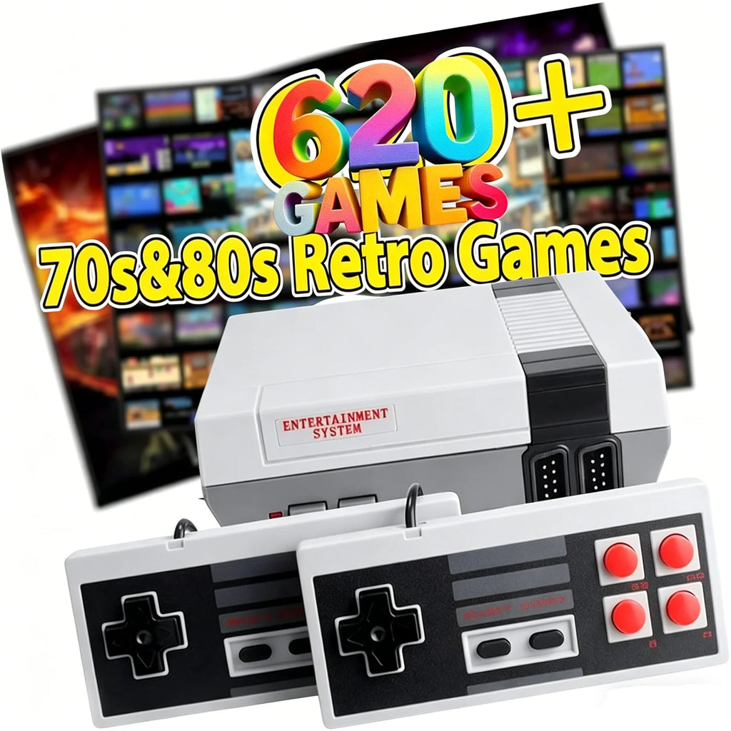 Retro Game Console  with 2 Wired Controllers