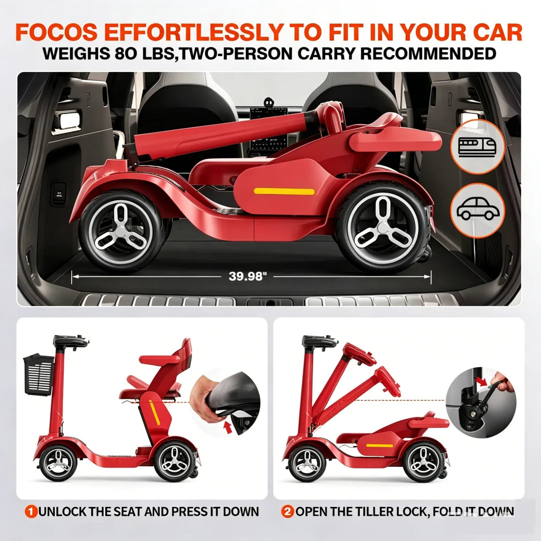 500w Foldable Mobility Scooter