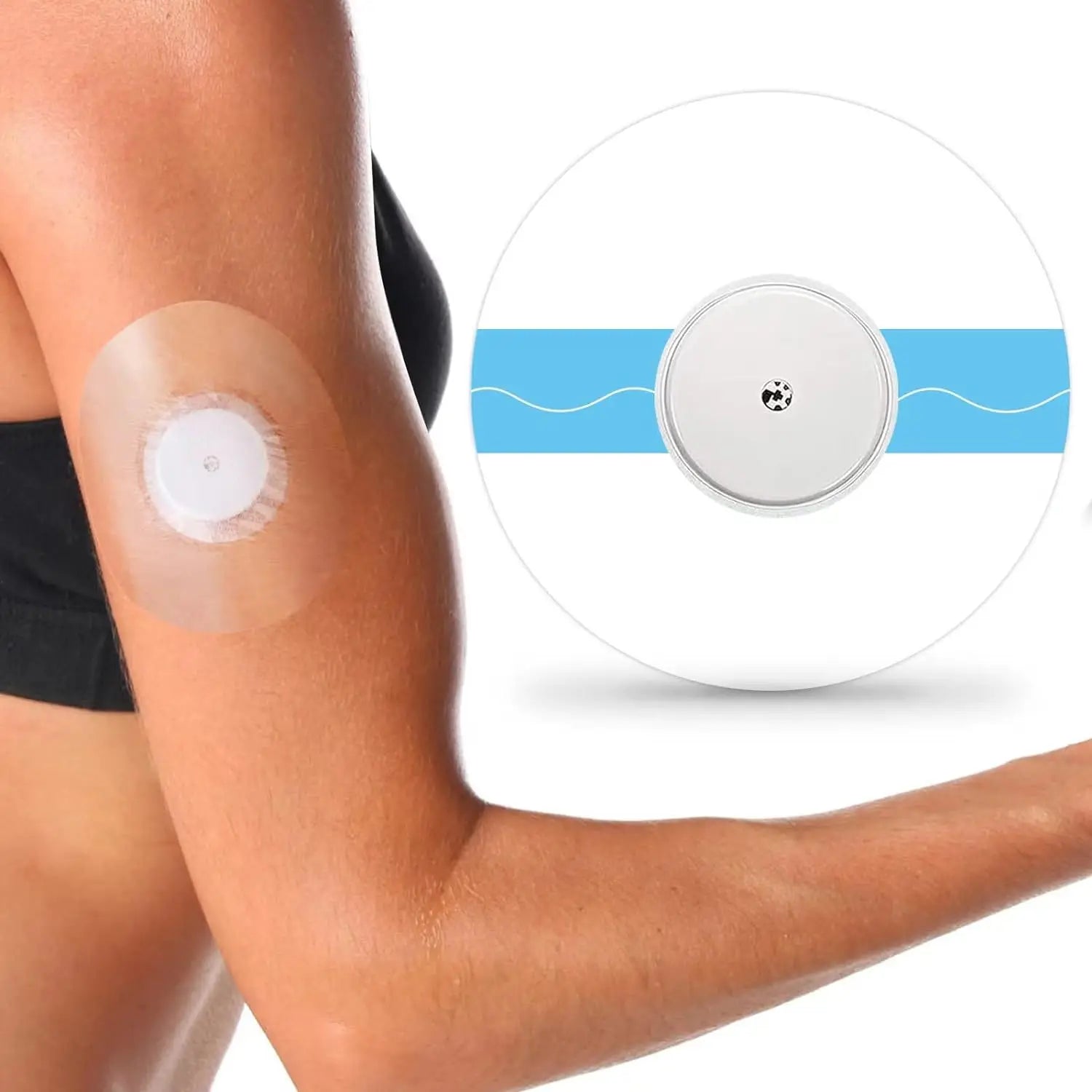 Sensor Stickers: Waterproof, 14-Day Wear Adhesive Patches, Hypoallergenic, Latex-Free