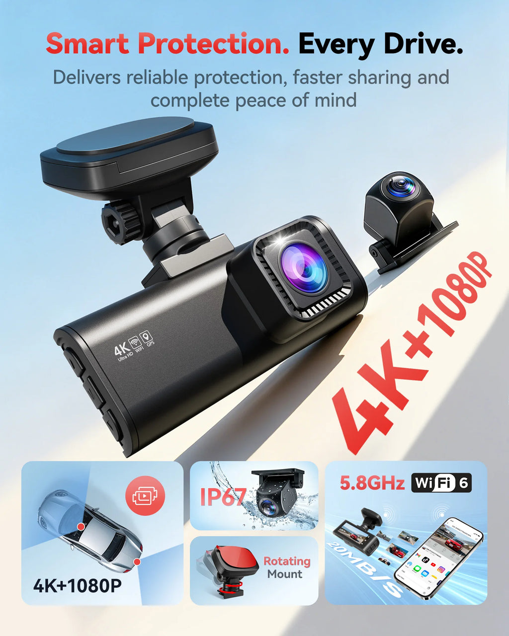 Dash Camera Front and Rear