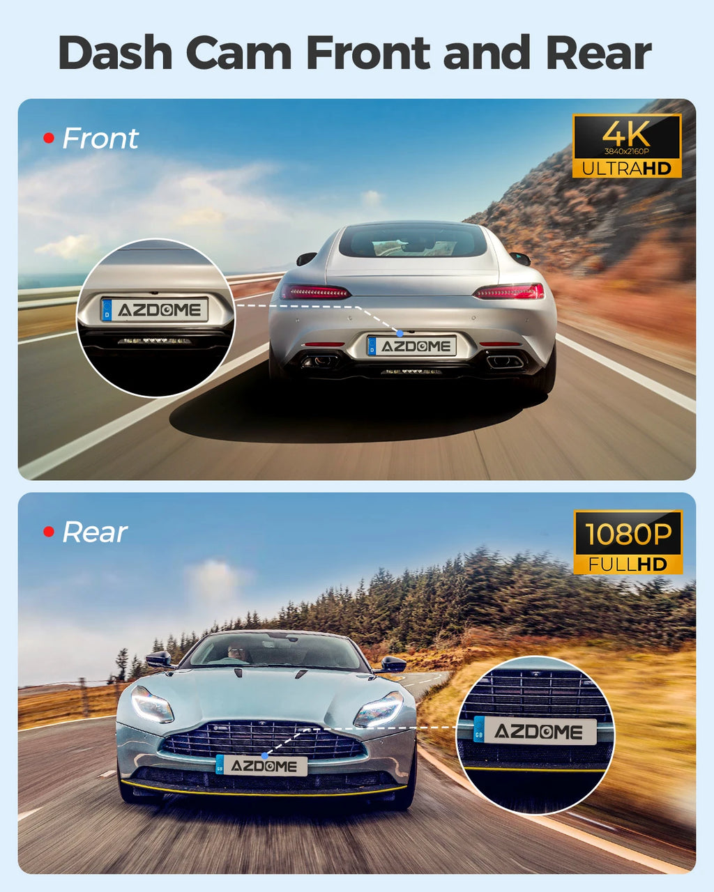 4K GPS Dash Camera for Cars