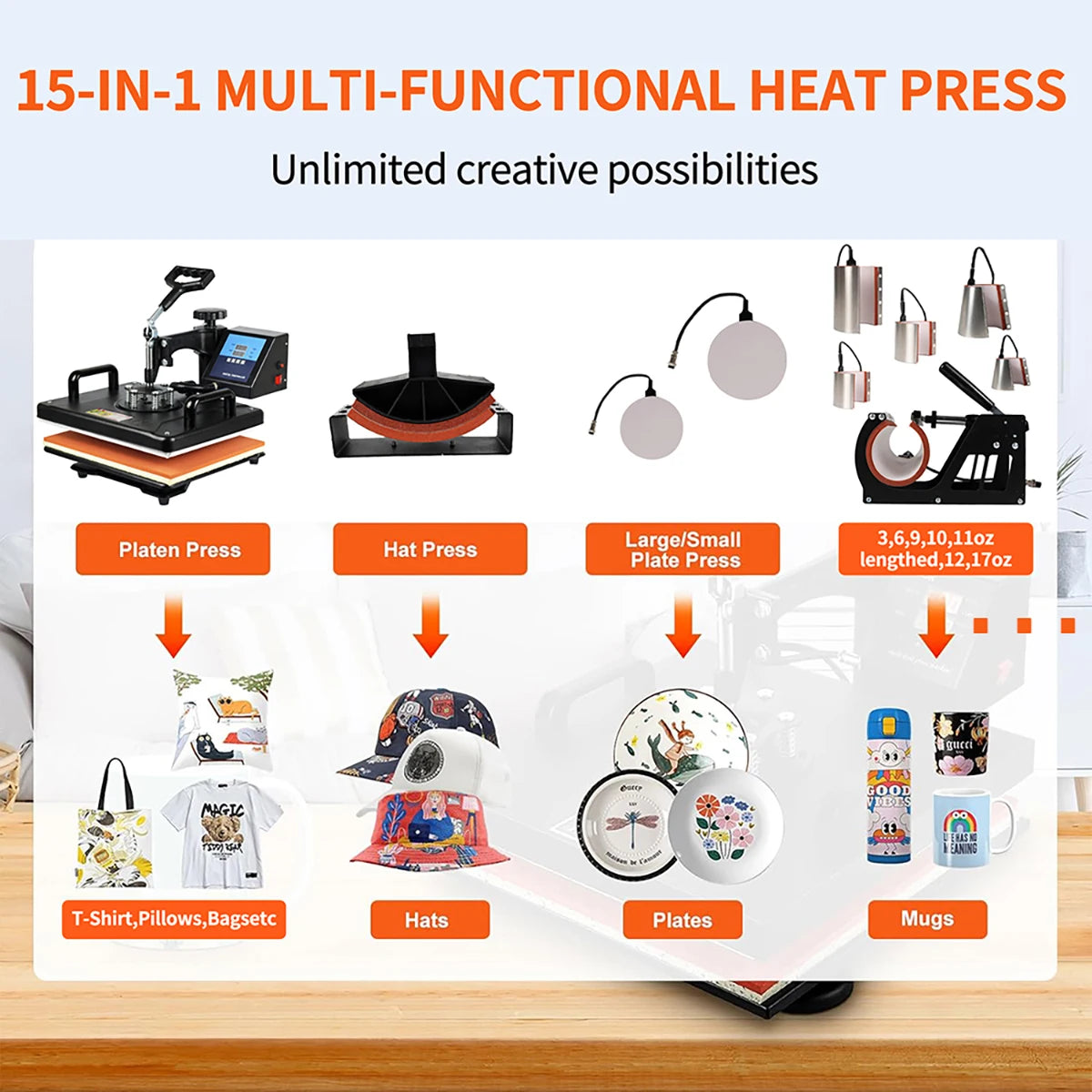 Multi-functional Heat Press Machine
