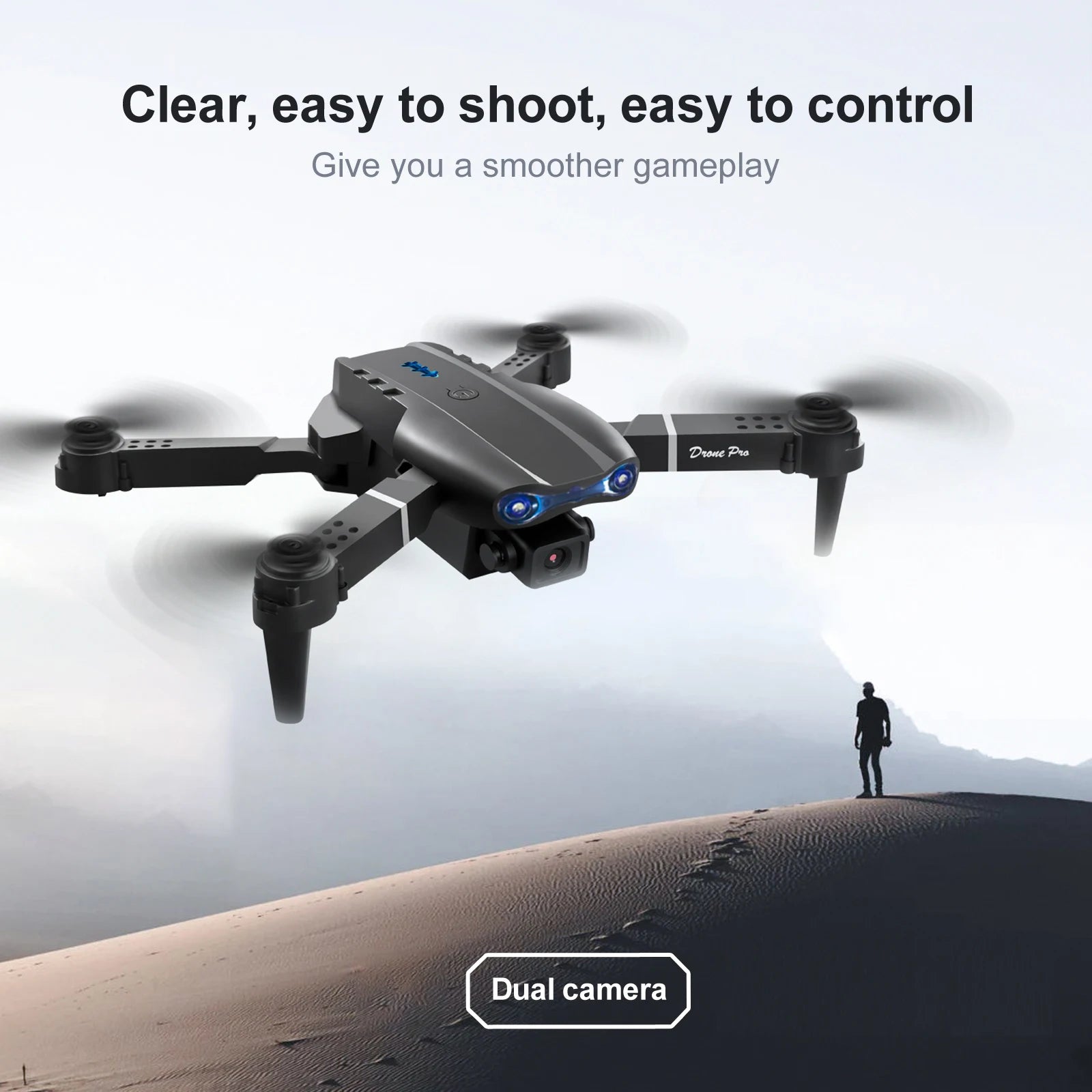 Dual Camera  Foldable RC Quadcopter