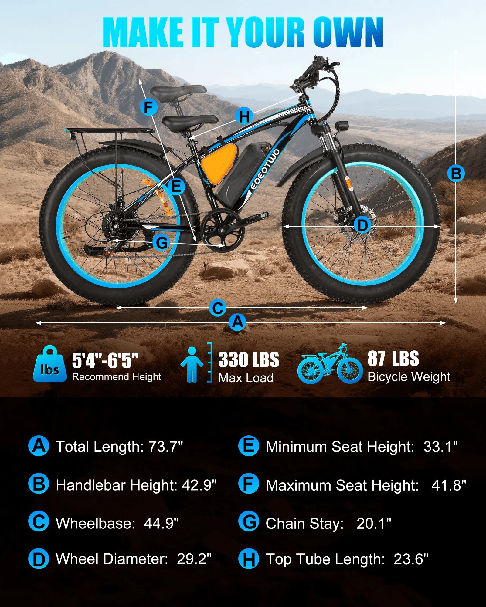 26 Inch 1500w Electric Bike for Adults