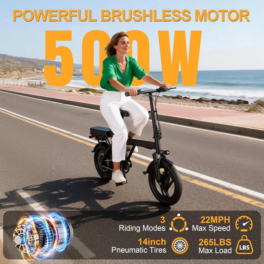 500w Foldable Electric Bike
