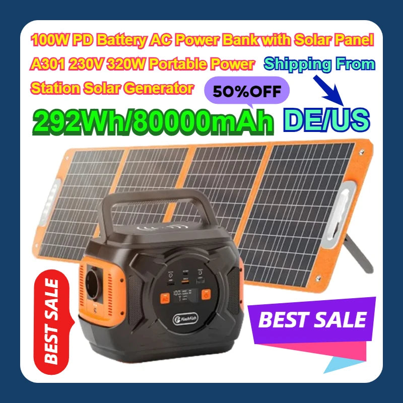 100W Portable Solar Generator