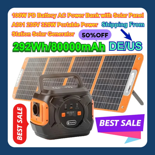 100W Portable Solar Generator