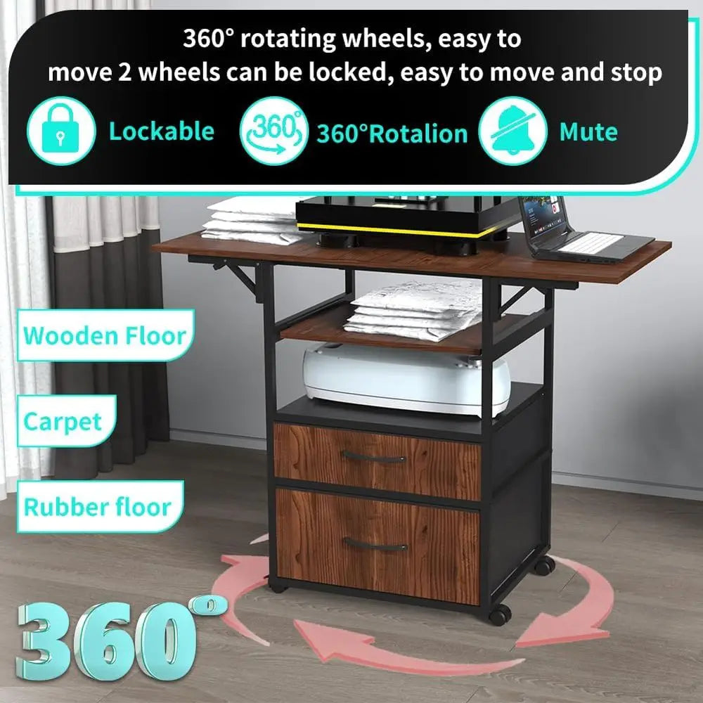Adjustable 4-Tier Heat Press Cart