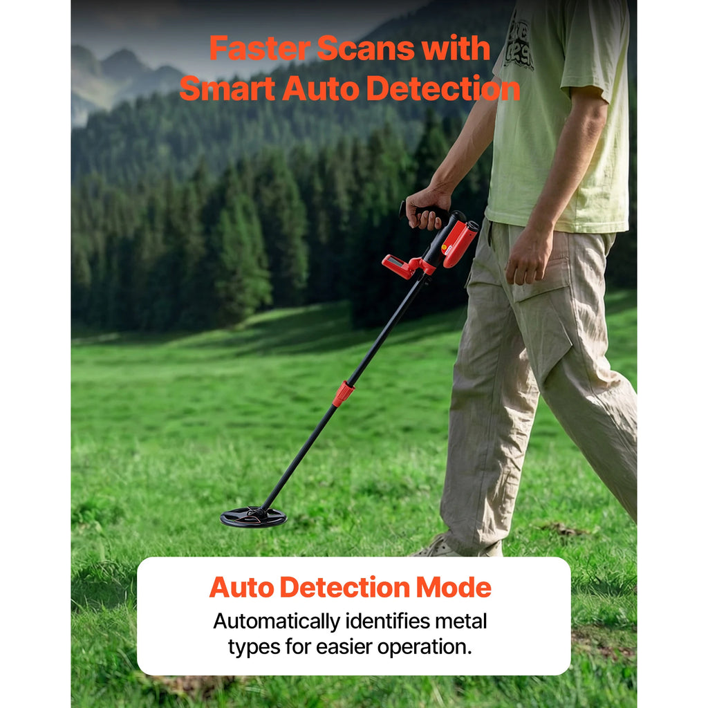 6" Adjustable Metal Detector With LCD Display