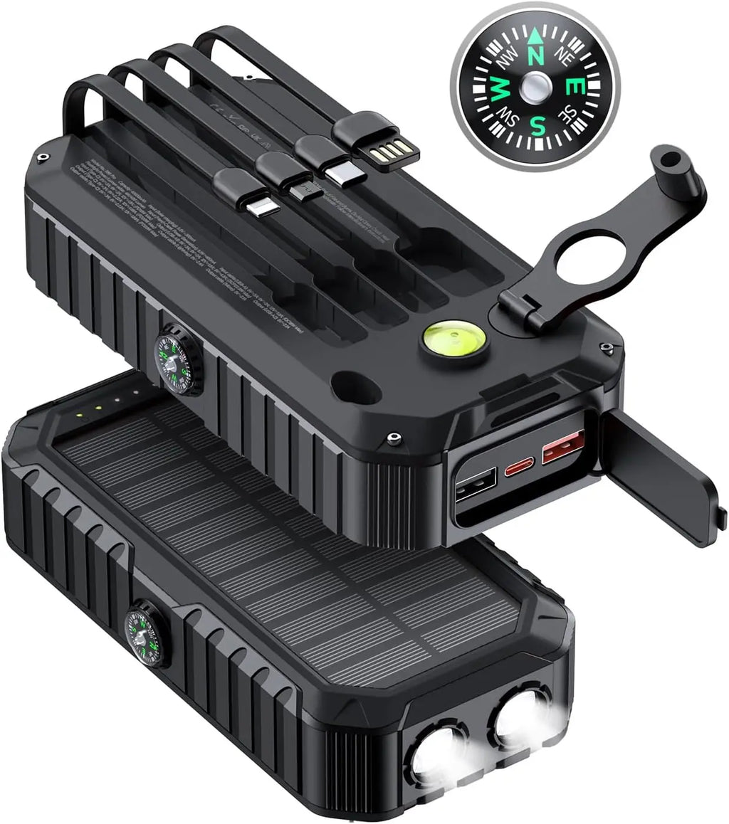 Solar Charger Power Bank With Hand Crank