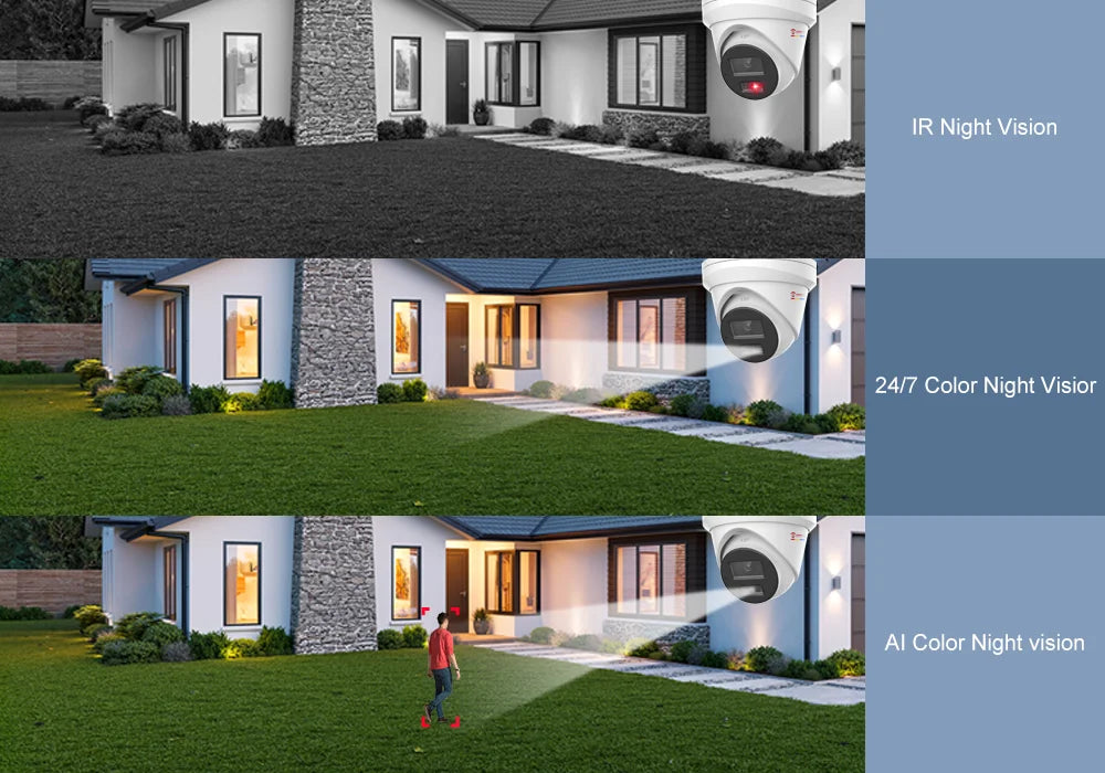 Color Vision Turret Outdoor Security Camera