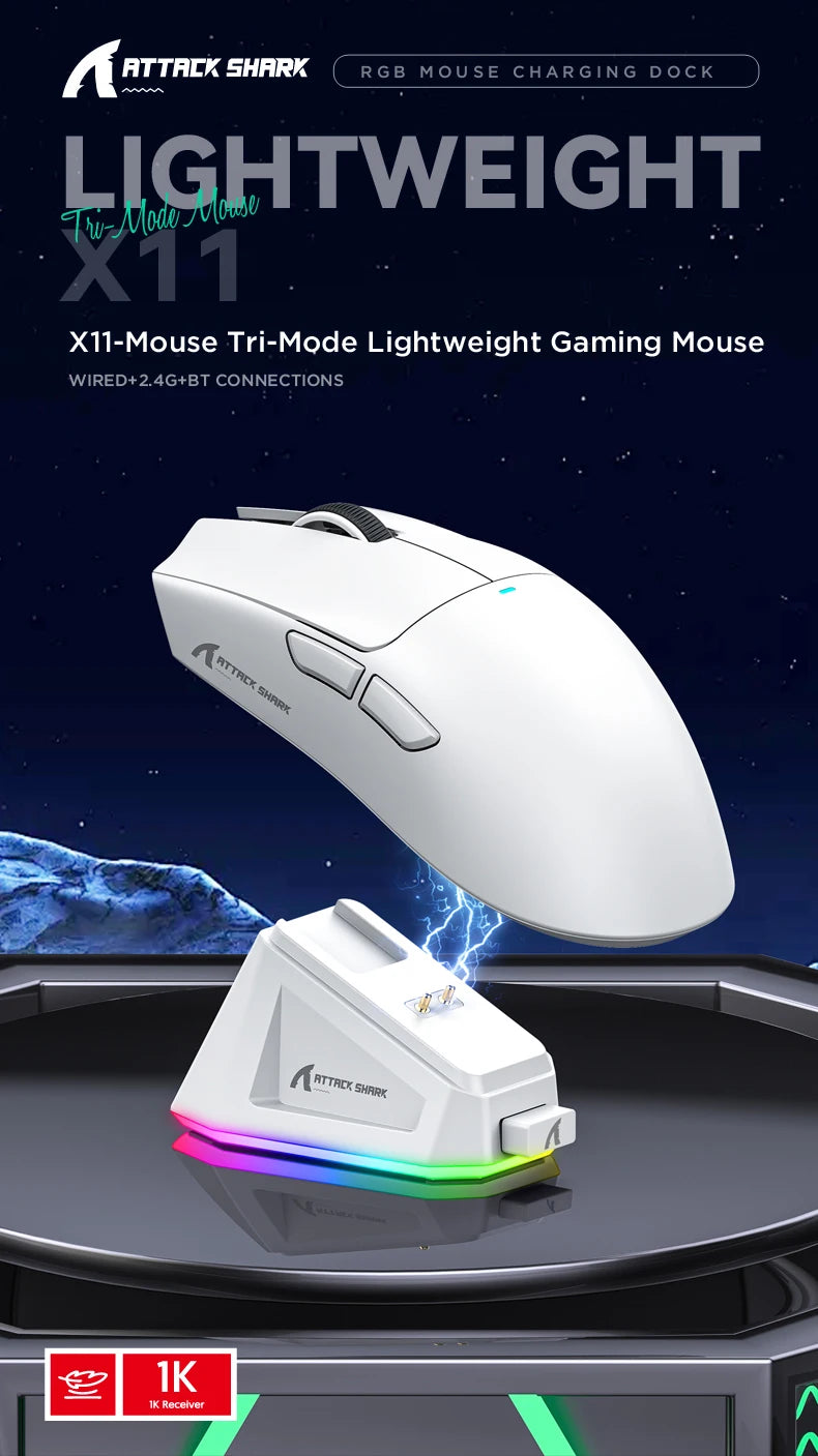 Wireless Gaming Mouse With Backlight Charging