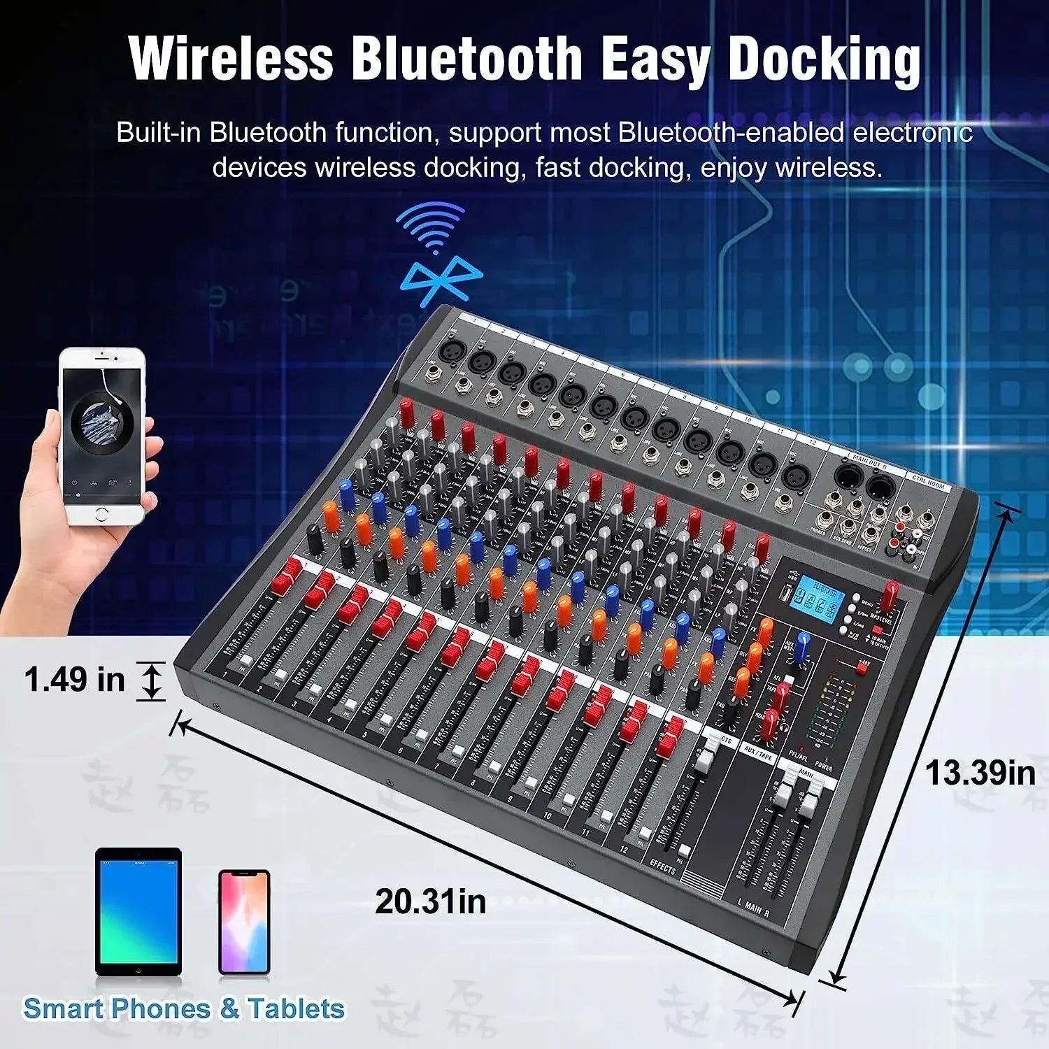 12-channel Professional  Audio Mixer