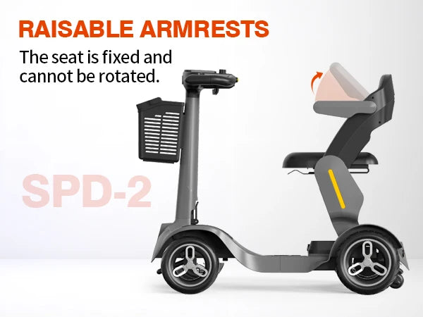 Gray Portable 4 Wheel Mobility Scooter