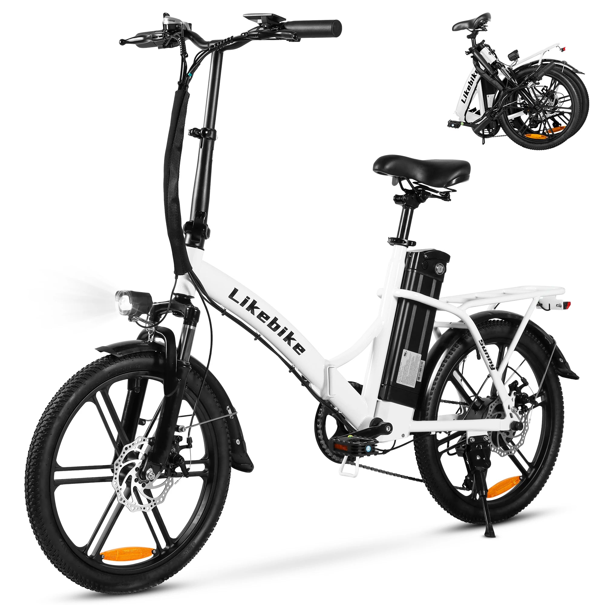 Likebike LK202 E Bike 540W Peak Power 36V10.4AH Removable Battery Electric Bike One Year Warranty 20-inch Tires Electric Bicycle