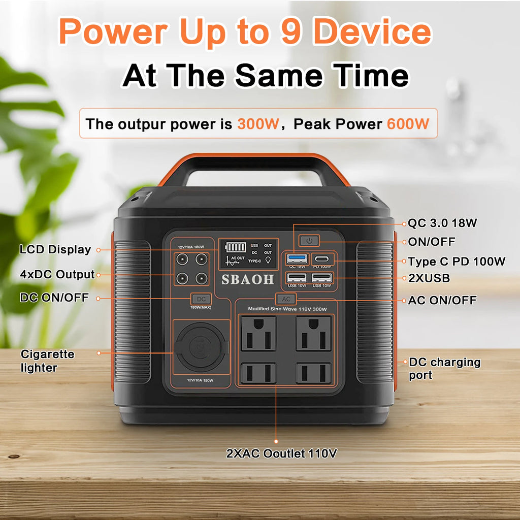 300w Portable Solar Generator