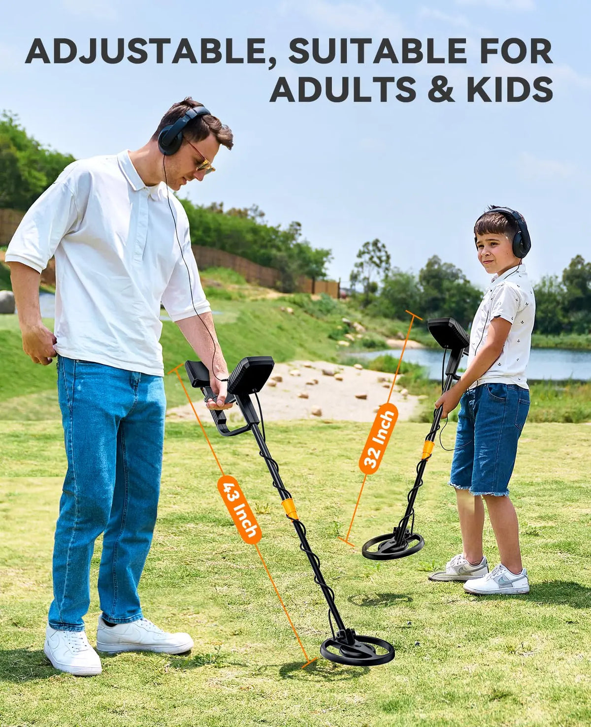 8" Professional Metal Detector for Adults