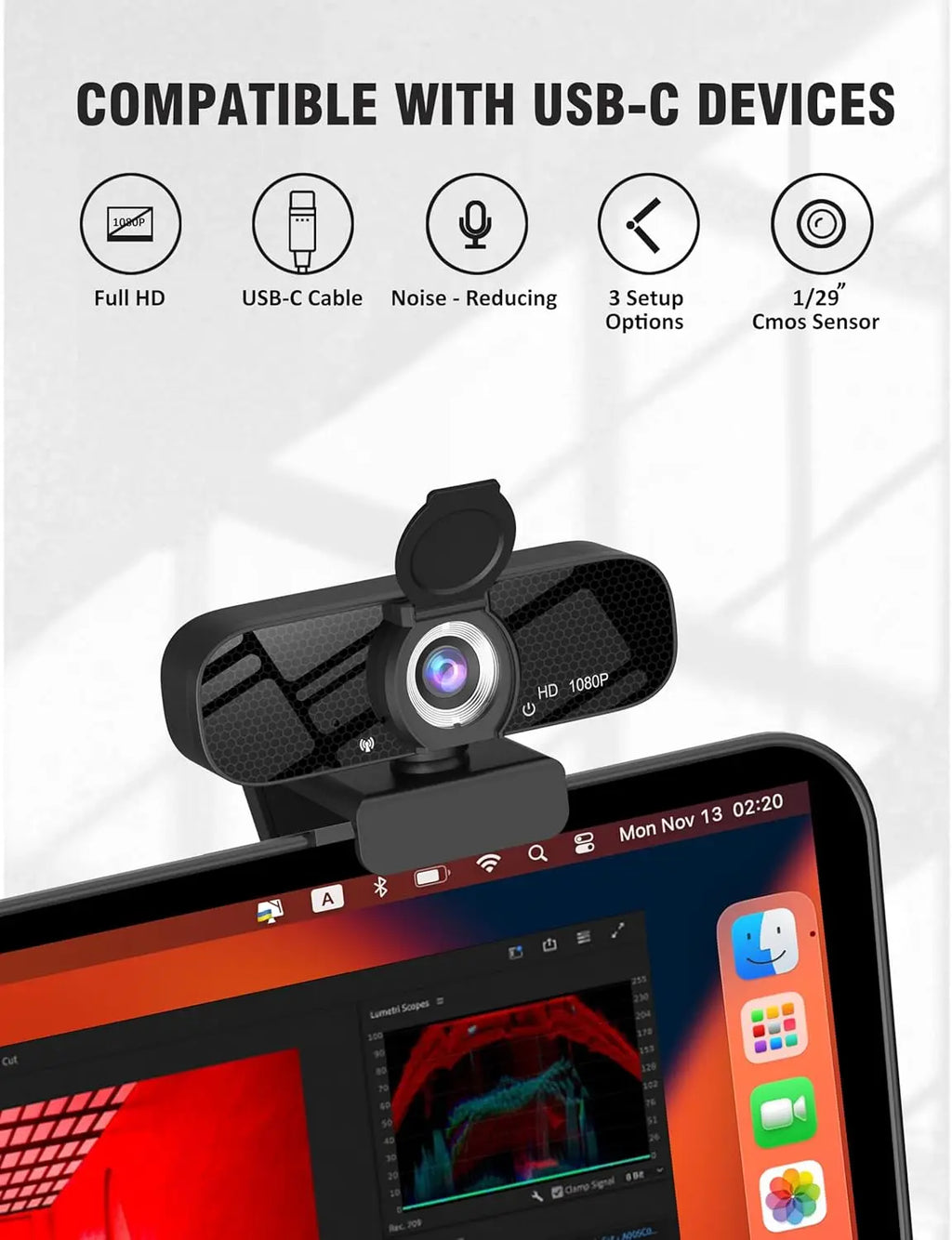 HD Webcam With Microphone and Streaming