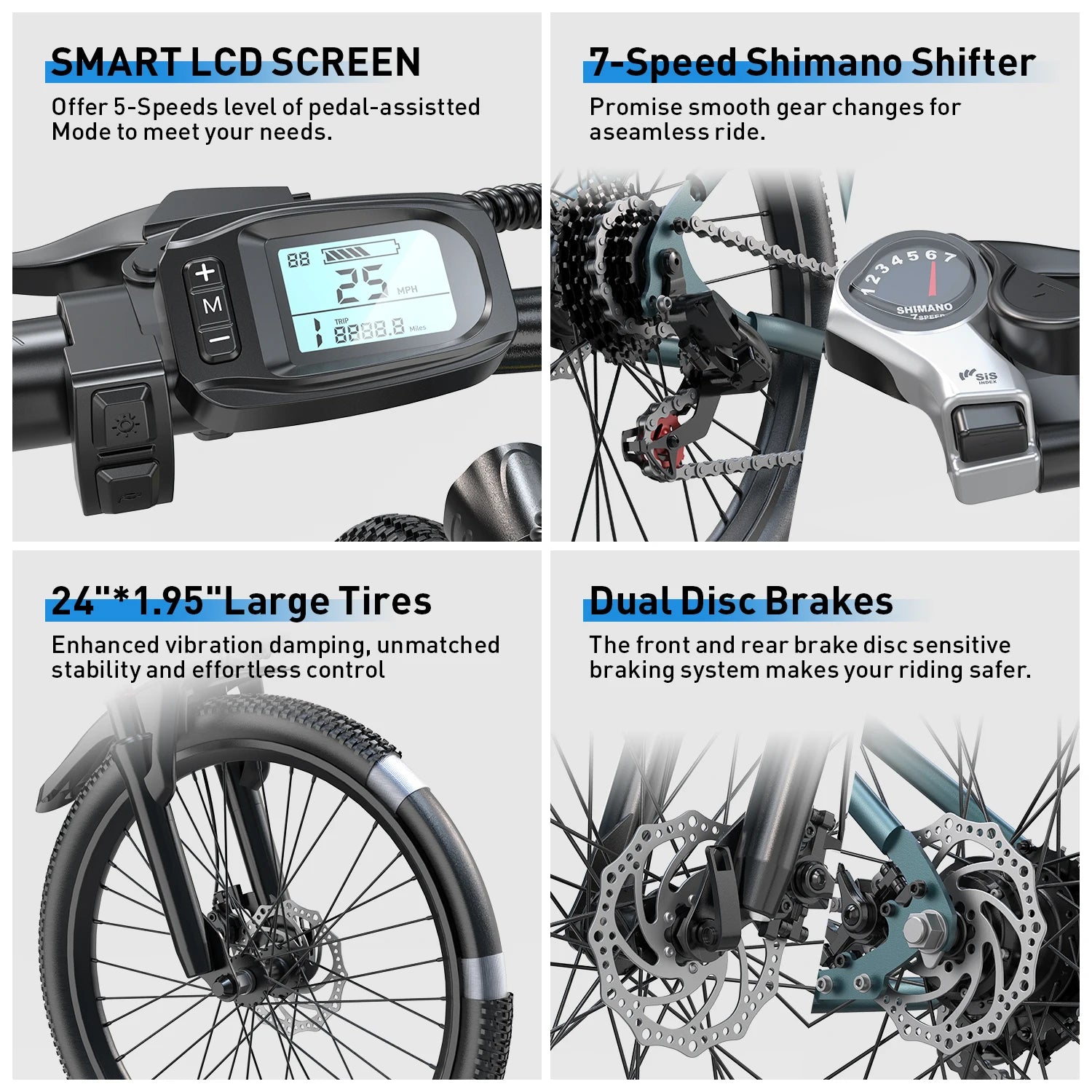 26" 24" Electric Mountain Bike