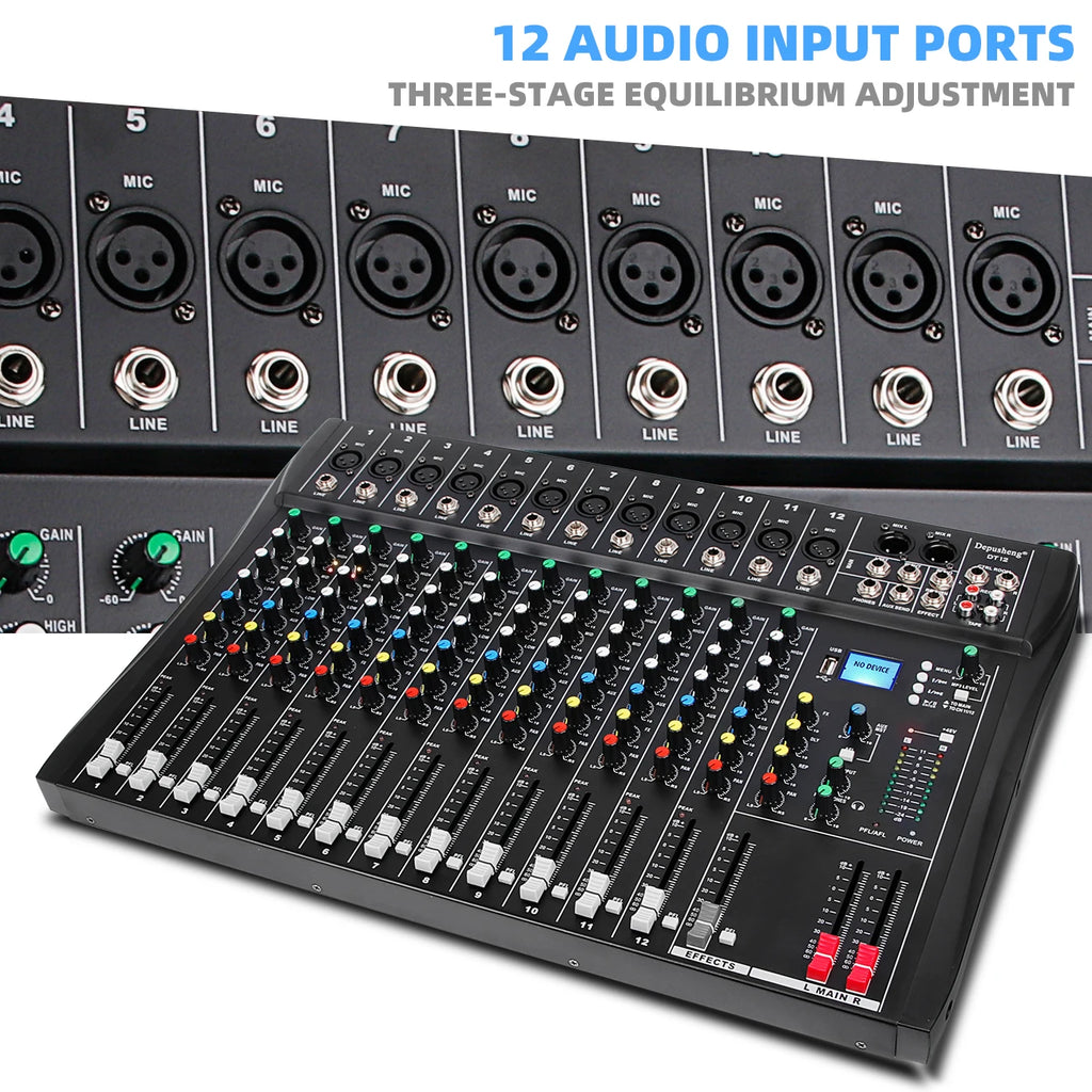 8/ 12 Professional Audio Mixing Console