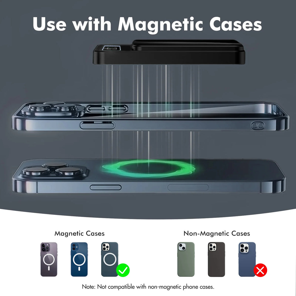 2-in-1 Wireless Magnetic Phone Charger