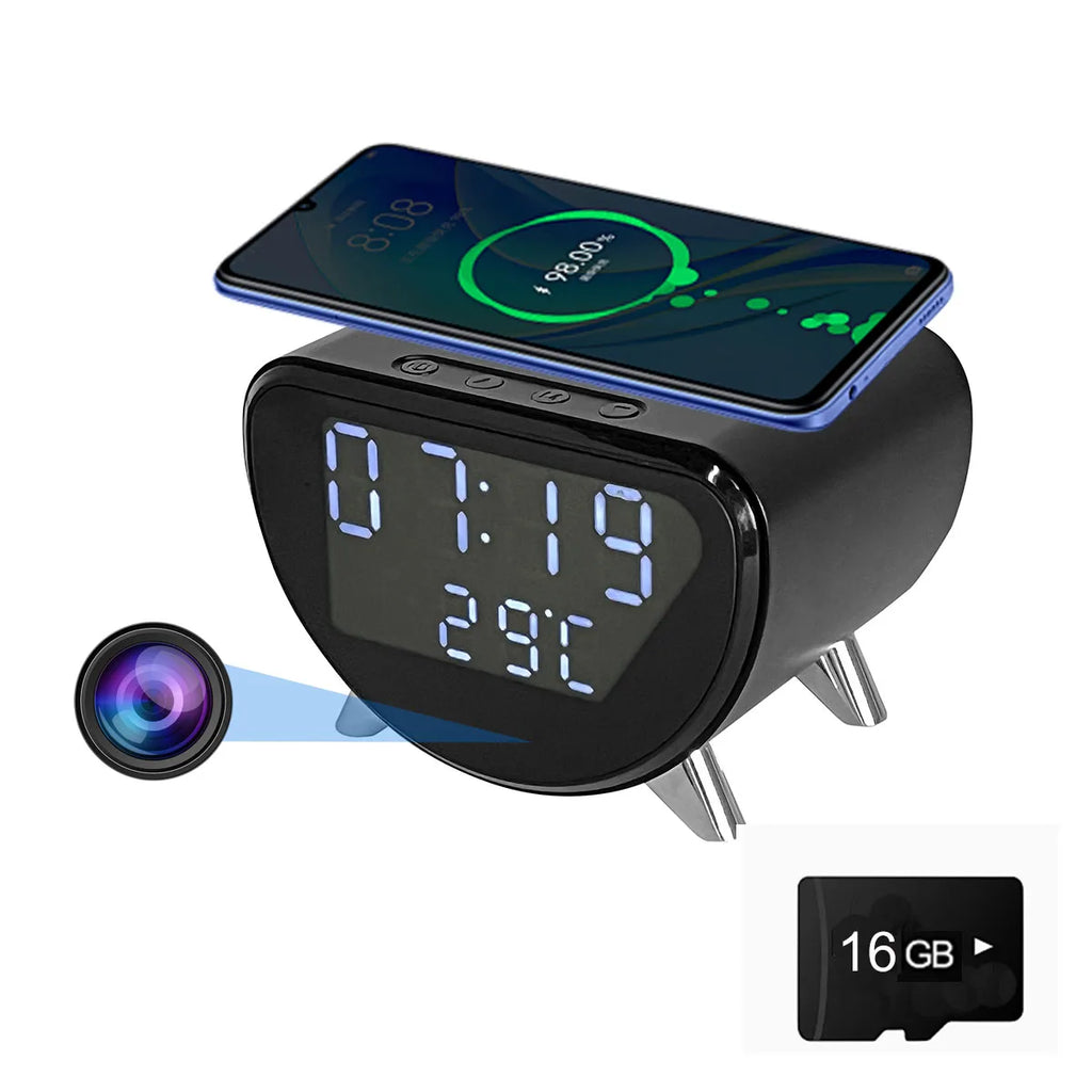 WiFi Clock Camera with Wireless Charging