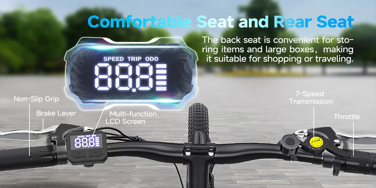26" Electric 7-speed Bike For Adults