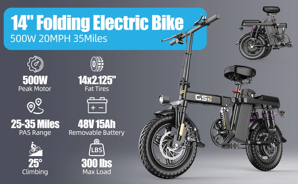 500W Folding Electric Bike