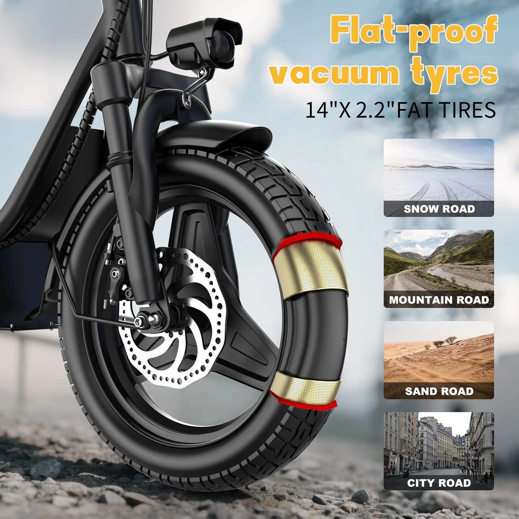 Folding Electric Scooter With 14" Tires
